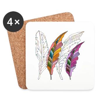 Pen - Coasters (set of 4) - white - Front