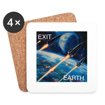 Exit Earth - Untersetzer (4er-Set) - Weiß - Vorne