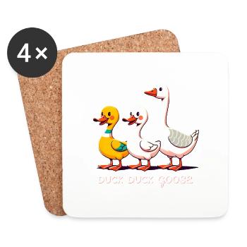 Duck Duck Goose - Coasters (set of 4) - white - Front