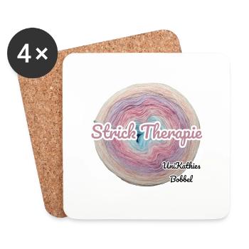 Strick Therapie - Untersetzer (4er-Set) - Weiß - Vorne