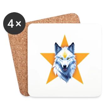 WHITE WOLF - Coasters (set of 4) - white - Front