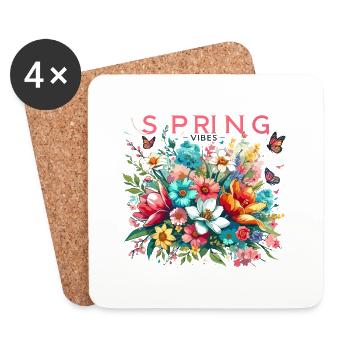 Spring Vibes - Coasters (set of 4) - white - Front