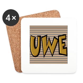 uwe2 - Untersetzer (4er-Set) - Weiß - Vorne