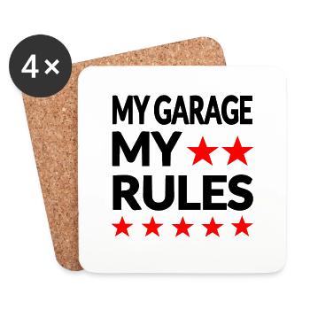 Garage - Untersetzer (4er-Set) - Weiß - Vorne