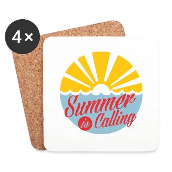 summer is calling red - Untersetzer (4er-Set) - Weiß - Vorne