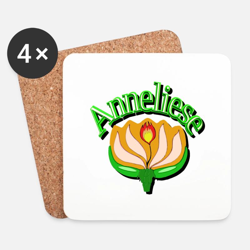 anneliese2 - Coasters (set of 4) - white