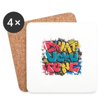 Graffiti - Coasters (set of 4) - white - Front