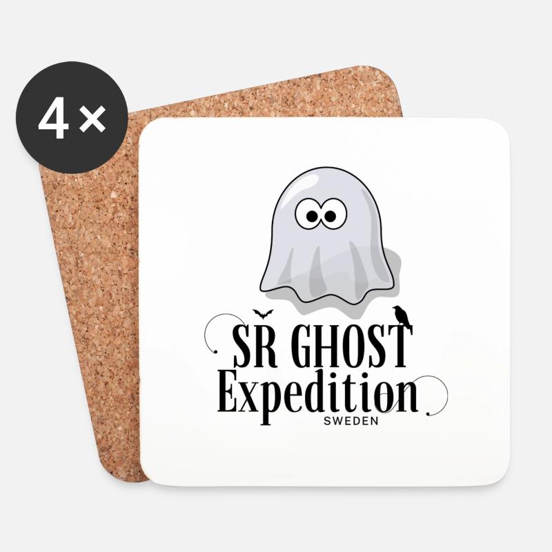 Spectral Rambler: Die SR Ghost Expedition Serie B - Untersetzer (4er-Set) - Weiß
