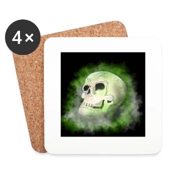 Skull - Coasters (set of 4) - white - Front