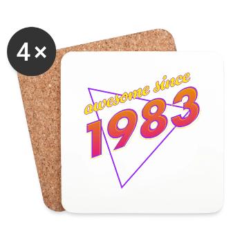 Retro Awesome: Born in '83 - Coasters (set of 4) - white - Front