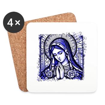 Jungfrau Maria Jesus Bibel christliche Religion christlich - Untersetzer (4er-Set) - Weiß - Vorne