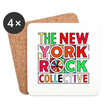 New York Rock Collective - Funky Retro Tee Design - Dessous de verre (lot de 4) - blanc - Devant