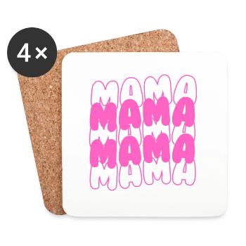 Mama Mama - Untersetzer (4er-Set) - Weiß - Vorne