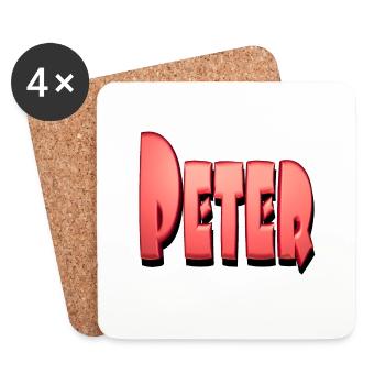 Pierre2 - Dessous de verre (lot de 4) - blanc - Devant