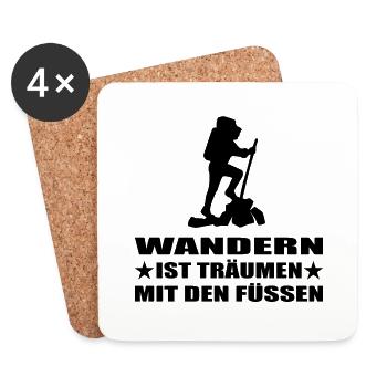 Wandern - Untersetzer (4er-Set) - Weiß - Vorne