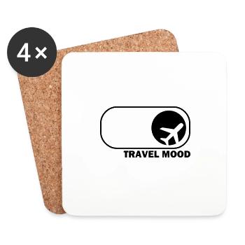 Mood of Travel, mood of travel, travel mood - Coasters (set of 4) - white - Front