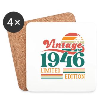 Vintage 1946 Limitierte Auflage - Untersetzer (4er-Set) - Weiß - Vorne