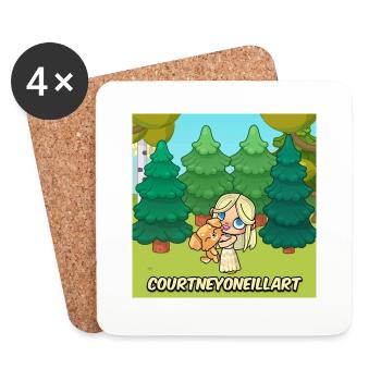 Courtneyoneillart & Best Friend - Coasters (set of 4) - white - Front