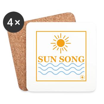 SUN SONG - Coasters (set of 4) - white - Front