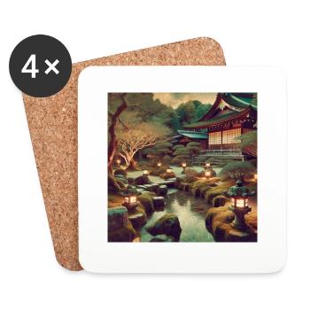 Japan Vintage Bach - Coasters (set of 4) - white - Front