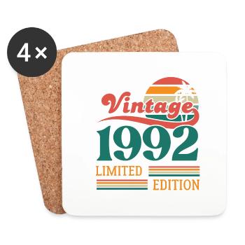Vintage 1992 Limited Edition - Coasters (set of 4) - white - Front