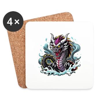 chinese dragon - Untersetzer (4er-Set) - Weiß - Vorne