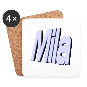Mila - Dessous de verre (lot de 4) - blanc - Devant