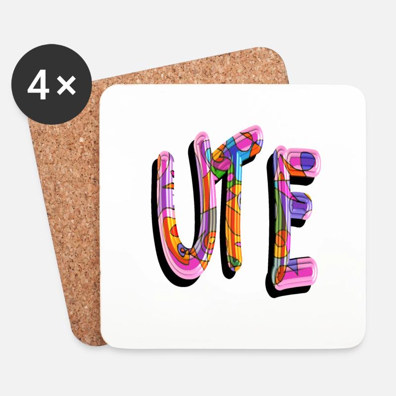 Ute2 - Coasters (set of 4) - white