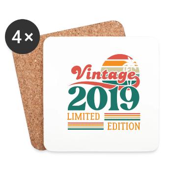 Vintage 2019 édition limitée - Dessous de verre (lot de 4) - blanc - Devant
