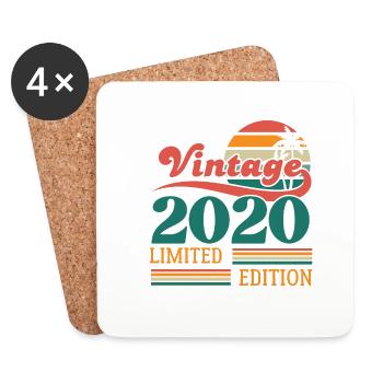 Vintage 2020 édition limitée - Dessous de verre (lot de 4) - blanc - Devant