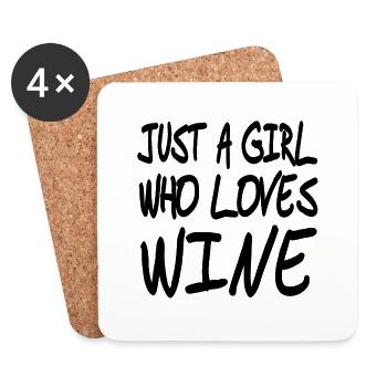 Wine - Coasters (set of 4) - white - Front
