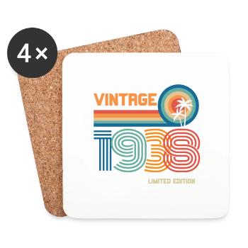 Vintage 1938 limited edition - Dessous de verre (lot de 4) - blanc - Devant
