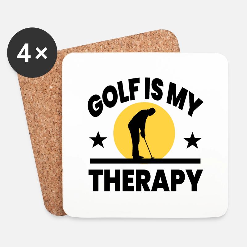 Golf - Untersetzer (4er-Set) - Weiß