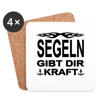 Segeln - Untersetzer (4er-Set) - Weiß - Vorne