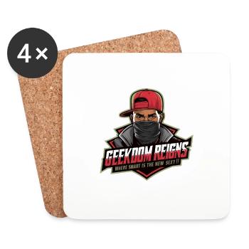 geekdom reigns - Dessous de verre (lot de 4) - blanc - Devant