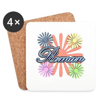 Romain2 - Dessous de verre (lot de 4) - blanc - Devant