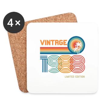 Jahrgang 1988 limitierte Auflage - Untersetzer (4er-Set) - Weiß - Vorne
