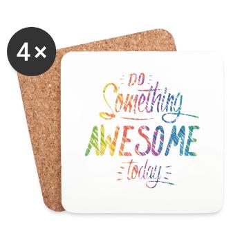 slogan illustration style art vector fashion graphics - Coasters (set of 4) - white - Front