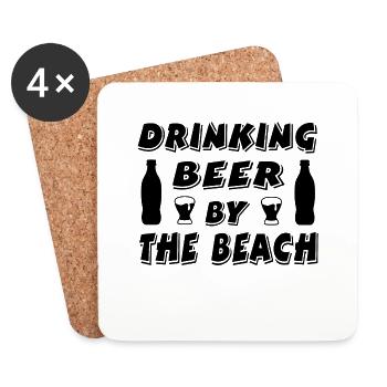 Bier - Untersetzer (4er-Set) - Weiß - Vorne