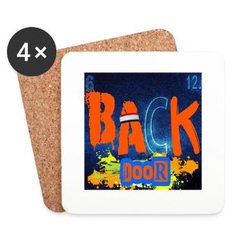BACK DOOR CHEMISTRY - Dessous de verre (lot de 4) - blanc - Devant