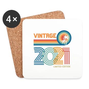 Vintage 2021 limited edition - Dessous de verre (lot de 4) - blanc - Devant