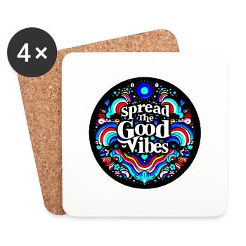 Vibrations and illuminations - Coasters (set of 4) - white - Front