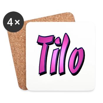 Tilo2 - Dessous de verre (lot de 4) - blanc - Devant
