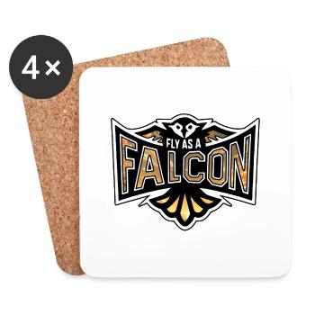 Fly As A Falcon - Golden Haze - Coasters (set of 4) - white - Front