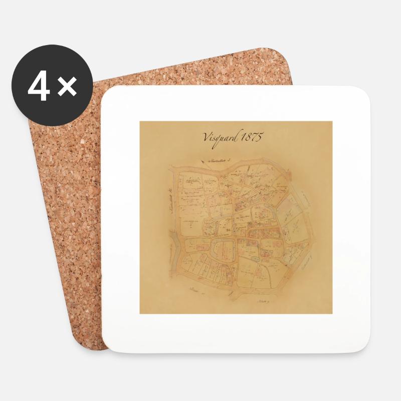 Visquard1875 - Untersetzer (4er-Set) - Weiß