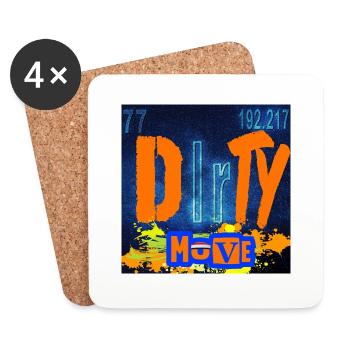 DIRTY MOVE CHEMISTRY - Coasters (set of 4) - white - Front