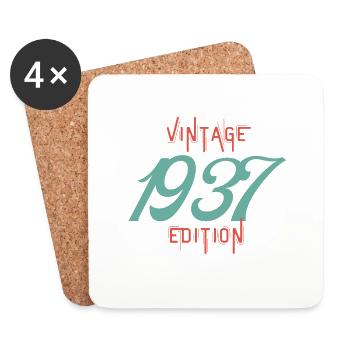 Vintage 1937 edition - Dessous de verre (lot de 4) - blanc - Devant