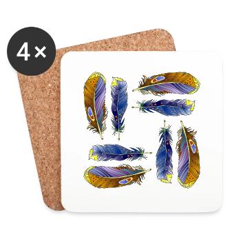 Stylo - Dessous de verre (lot de 4) - blanc - Devant