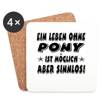 Pony - Untersetzer (4er-Set) - Weiß - Vorne