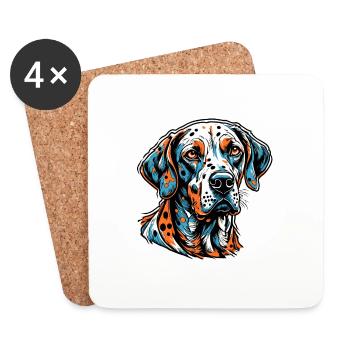 Dalmatian / Dog / Animal / Pet / Barking - Coasters (set of 4) - white - Front